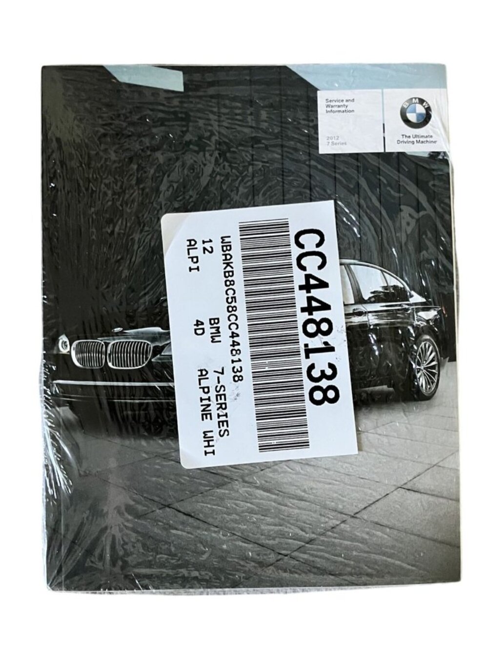 BMW 7 Series 2012 Service & Warranty Information Booklet Sealed